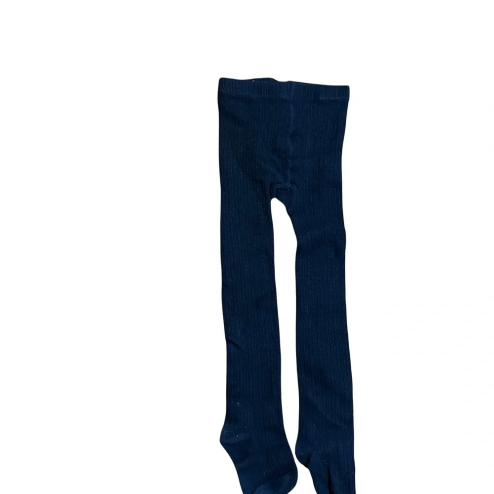 Girls Black Cotton Blend Tights Size 7-8 Years